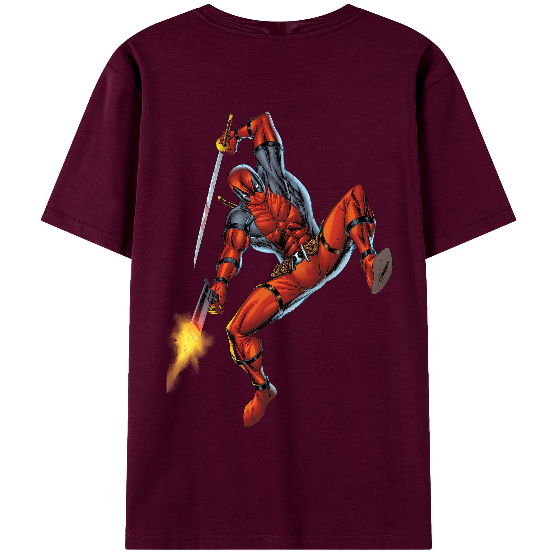 （画像用） Deadpool デッドプール レディース半袖Tシャツ(バックプリント)